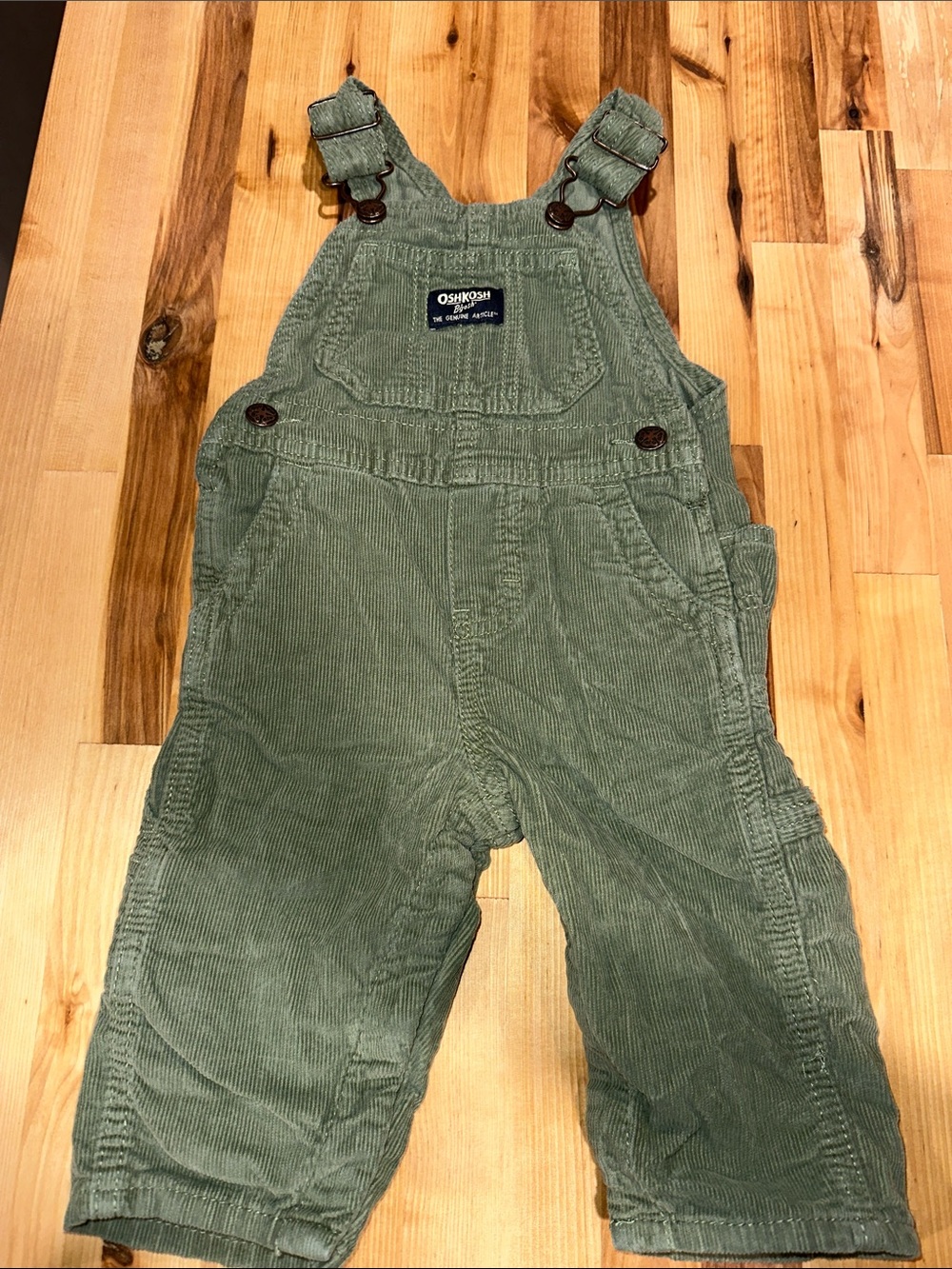 OshKosh B'gosh Green Corduroy Kids Overalls